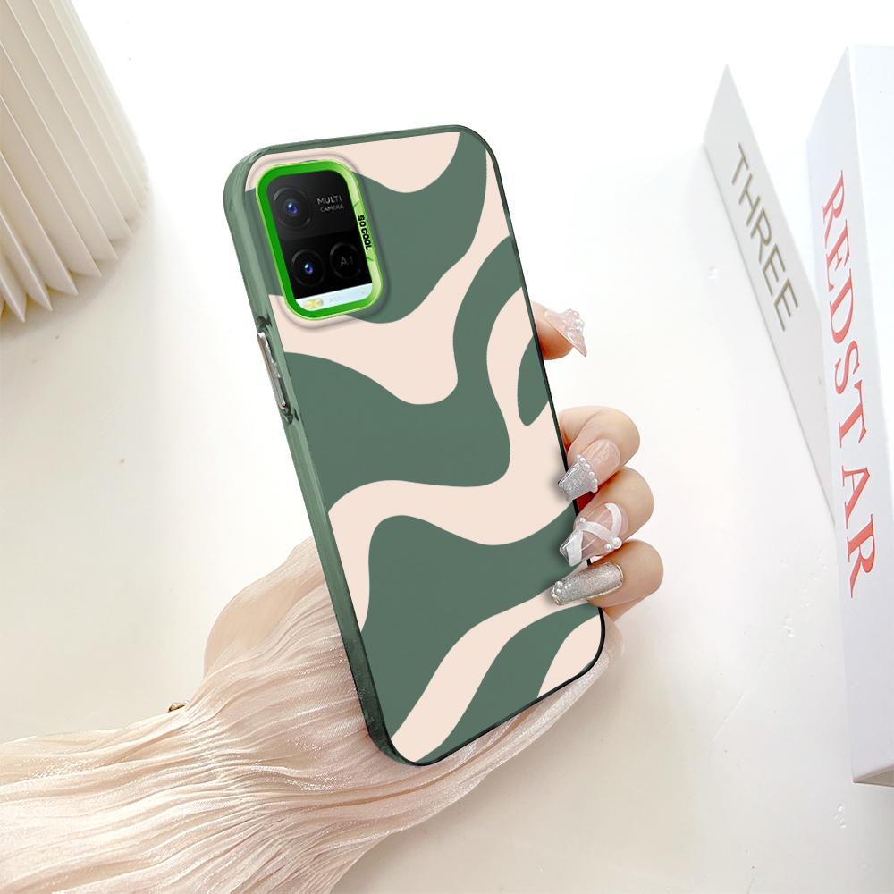 Painted Pattern Colorful Sliver Double Sided Hard Shell Shockproof Anti-fall Phone Casing for Vivo
