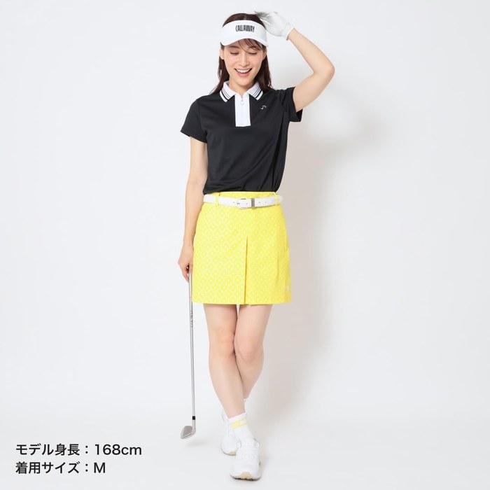 Callaway Polo Shirt C26134205 -3 C Cool, Sweat-Wicking, UV-Cut, Half-Zip Golf, Women's, Black, LL