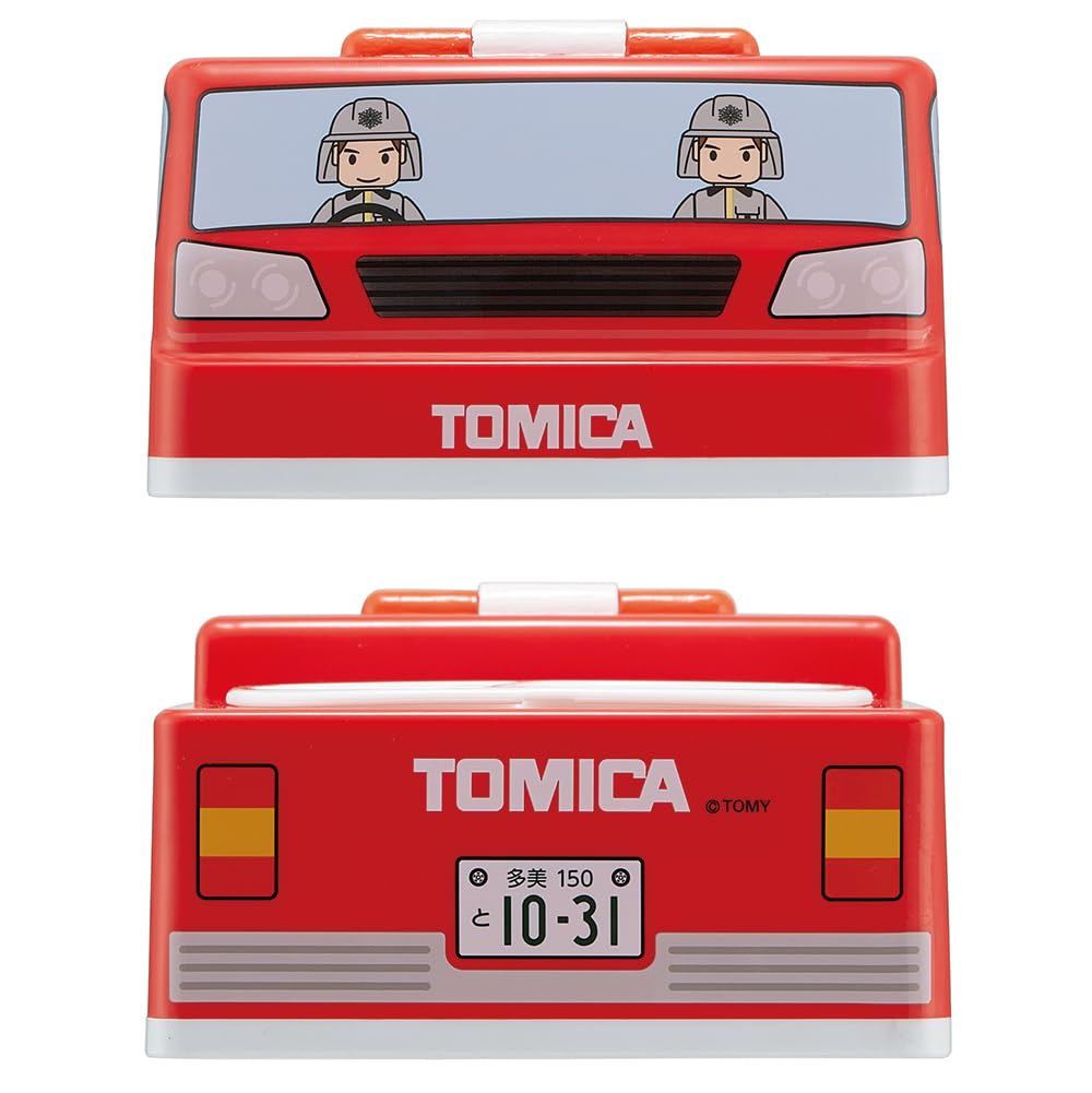 Skater Antibacterial Lunch Tomica Die-Cut Plate, Kids' Dish, Divided, Kids' Car, Ambulance, LUPD3-A