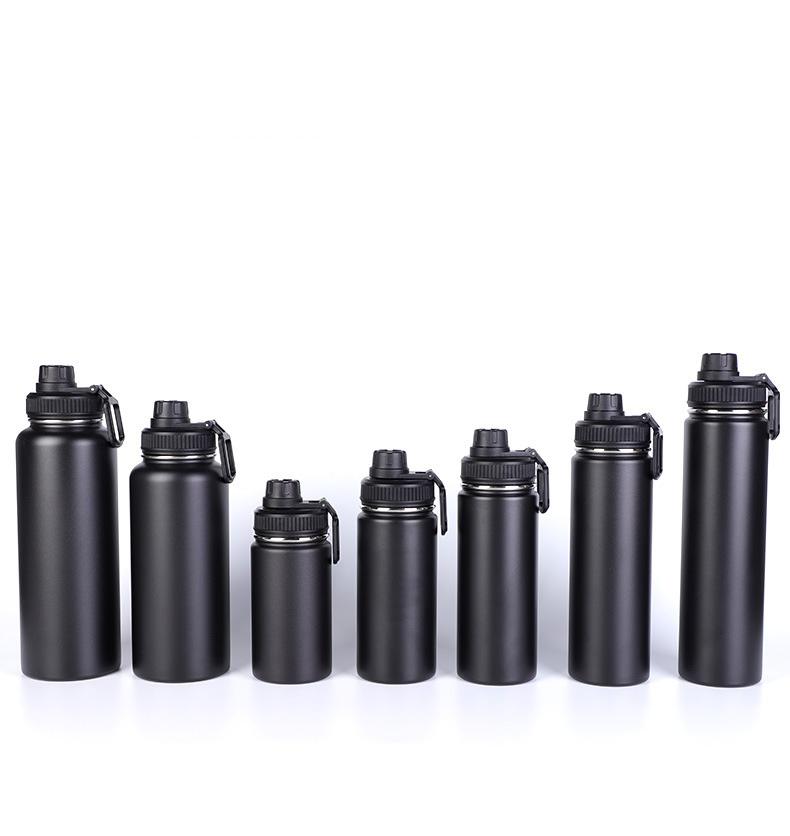 Low MOQ Customized 12oz/18oz/25oz/32oz Hydro Stainless Steel Water Bottle Double Wall Insulated Vacuum Thermos Flask 40 oz(1133.98g) чёрный