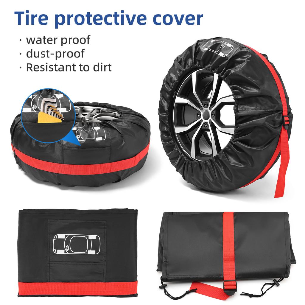 Car Spare Tire Cover 13-18 inch 19-23 inch Wheel Protective 1 PCS Bag Film Tyre Spare Storage Spare Cover Waterproof Dustproof