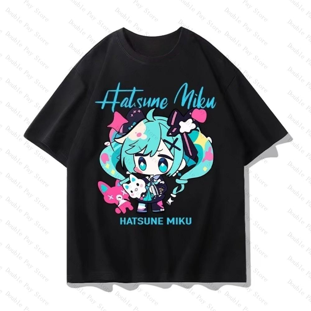 

Japanese Anime Hatsune Miku Unisexs Shirts Women tshirts Harajuku Street Casual Fashion Cotton Shortsleeve Soft and Breathable 4XL