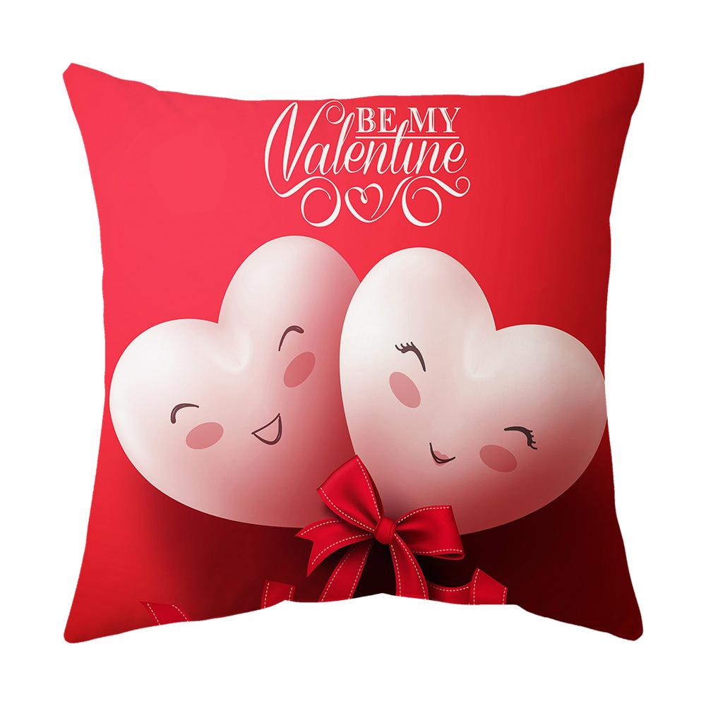Pillow New Valentine's Day Pillow Case Pink Love Balloon Pillow Sofa Cushion Pillow Case