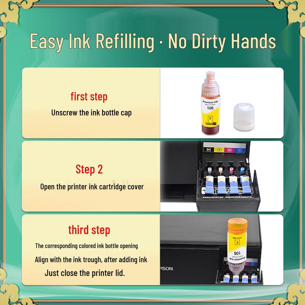 Compatible Refill Ink for Epson ET-2700, ET-2750, ET-3700, ET-7700, ET-7750