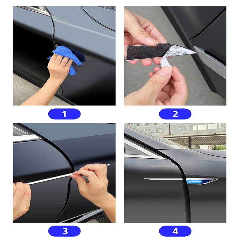 Honda Metal Stickers 2Pcs Car Body Decoration Stickers For Honda Civic Fit Jazz Accord Pilot CRV Odyssey Passport City Shuttle