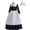 Wednesday Cosplay Girl Dress Set With Satin Fabric For Middle School Girls