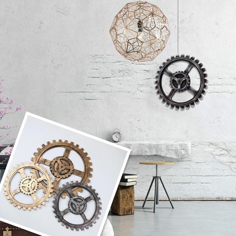 Ornement Engrenage Style Industriel Vintage 24cm Barre d'Engrenage Art Mural Décoration Murale Ornement à Suspendre au Mur Engrenage