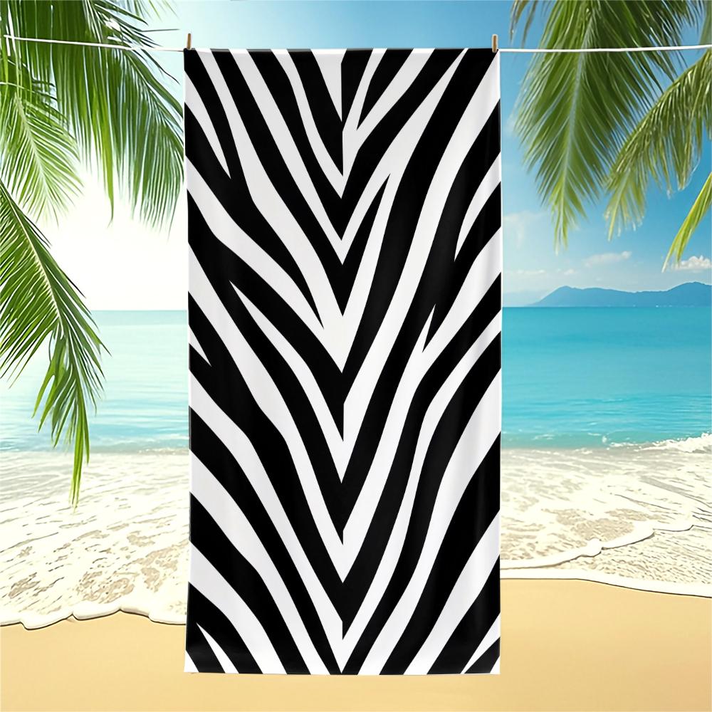 Klassiek Dierenhuid Print Strandlaken Zwembadlaken Kampeertowel Badhanddoek Deken Sneldrogend Wild Buiten Vakantie Handdoek