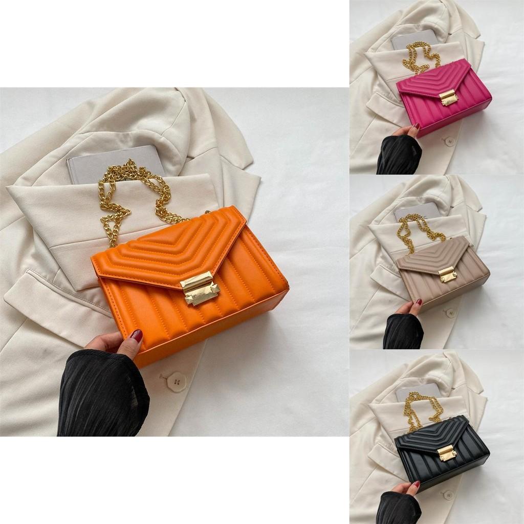 Trendy Rose Pink Chain Bag For Women Versatile Chic Casual Shoulder Handbag For Daily Use