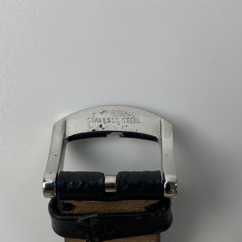 Gebrauchte BVLGARIUhren schwarz/Silber Edelstahl/Leder Herren