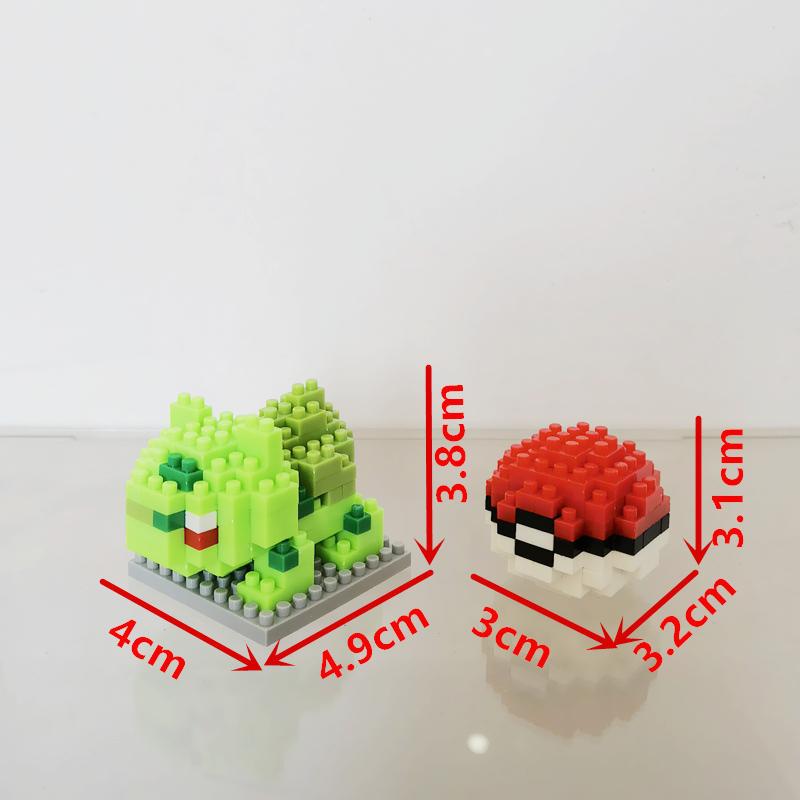 Anime Pokémon Building Blocks Assembly Anime Charizard Doll Blastoise Bulbasaur Gengar Bricks Figures Toy for Kid Gift