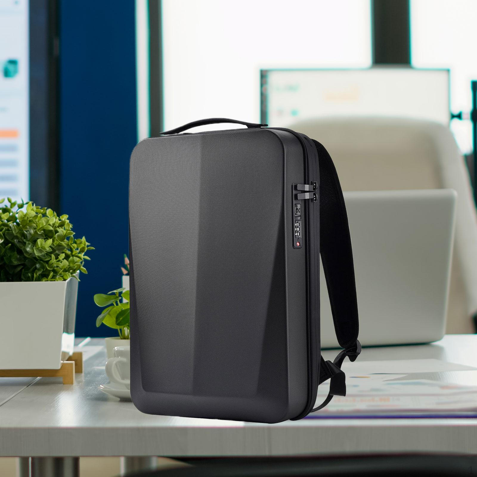 

Рюкзак для деловых поездок с боковым замком и портом для зарядки для учебы чёрный