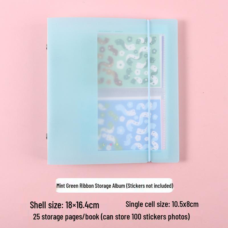 A6 Large Capacity Photo and Card Album with Insert Pockets for Stickers, Tickets, Invoices, and Memo Collection.
