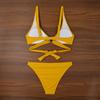 Women's Split Sexy Solid Colour Bikini Fashion With Bra Pad No Steel Bra Swimsuit