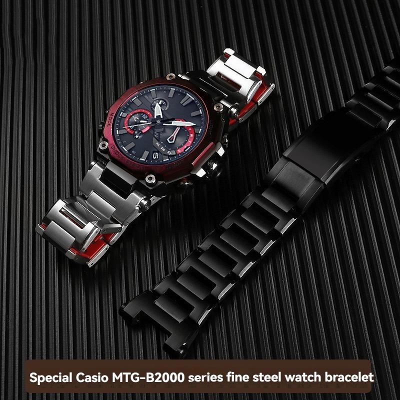 MTG-B2000 Stainless Steel Watch Band for Casio G-Shock mtg-b2000 | Solid Metal Strap | Undead Bird Design | High Quality strap