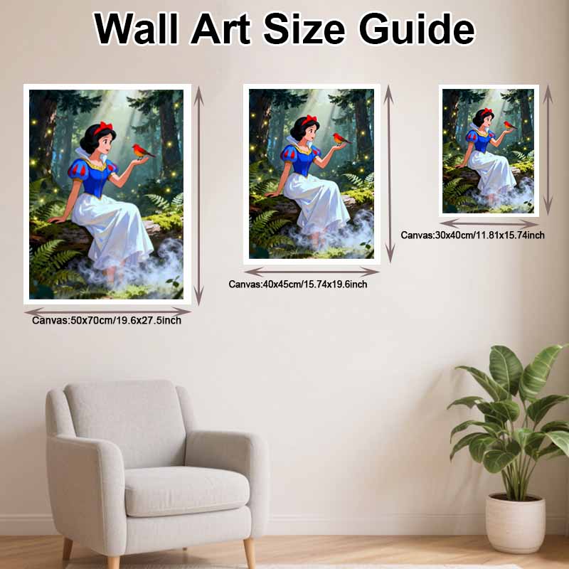 Disney Diamond Art Painting Kit, suitable for adults and beginners, magical forest glitter painting craft, home wall decoration, handmade gift