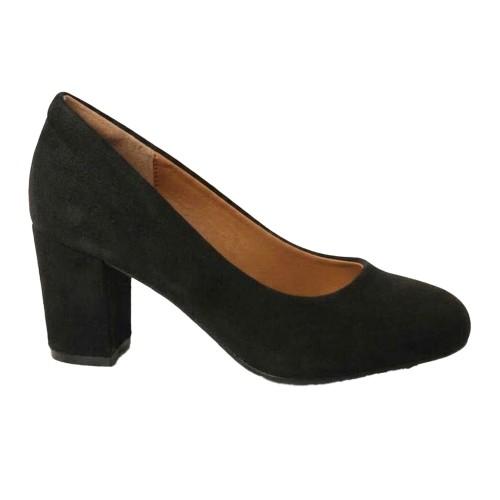 Where's That From Womens/Ladies High Block Heel Court Shoes