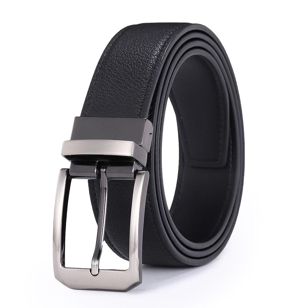 3.3cm width Pin Buckle Men's Leather Belt Men's Accessories High-end Luxury Fashion Simple Waist Belt Belts for Men