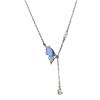"Dream Butterfly" Butterfly Tassel Zircon Necklace Women's Niche Unique Design Clavicle Chain Cold Wind Premium Accessories