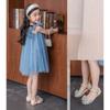 Crystal Princess Closed Toe Sandals, Soft Flat Casual Dance Shoes Summer Footwear for Big Girls