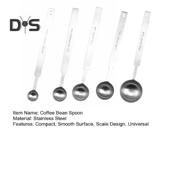 1Pc/1 Set Multiple Sizes Coffee Spoon Corrosion Resistant Useful Stainless Steel Milk Powder Spoon