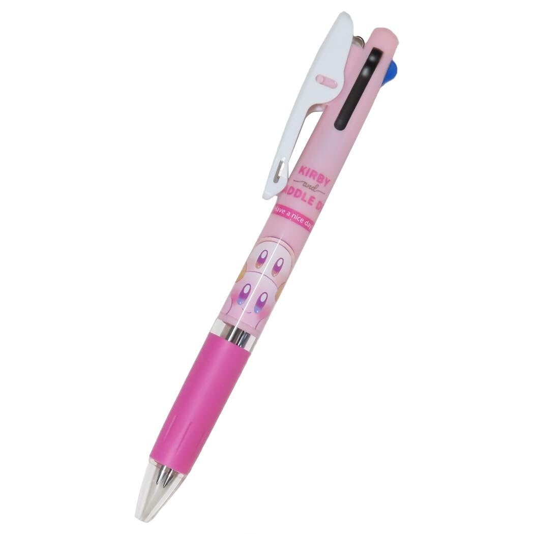 

Kirby Star Ballpoint Jetstream Made in POPPING UP Set Name Pen, 3-Color 0.5mm, Japan, (Pen, Sticker)