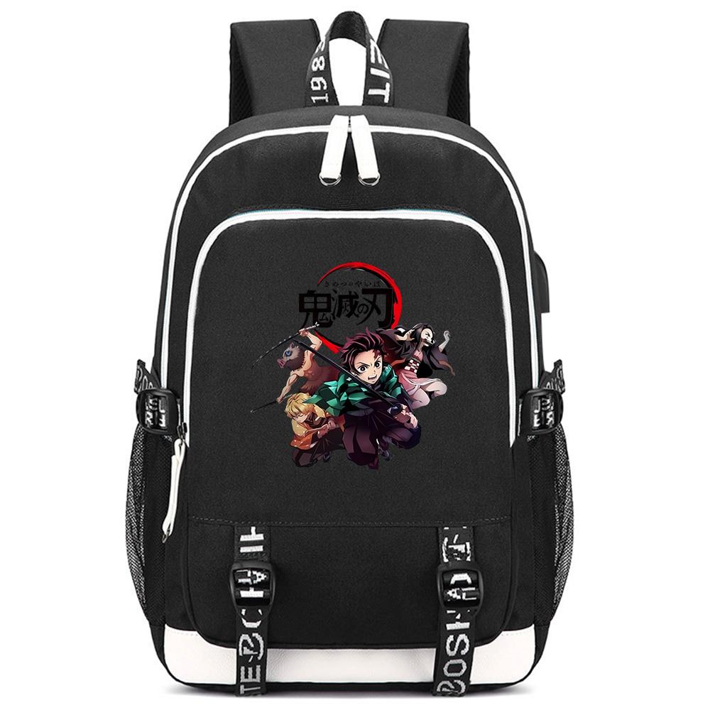 Süßer Cartoon Dämonentöter Aufdruck Rucksack Große Kapazität Schultasche Student Schultasche Outdoor Laptop Reisetasche Geschenk