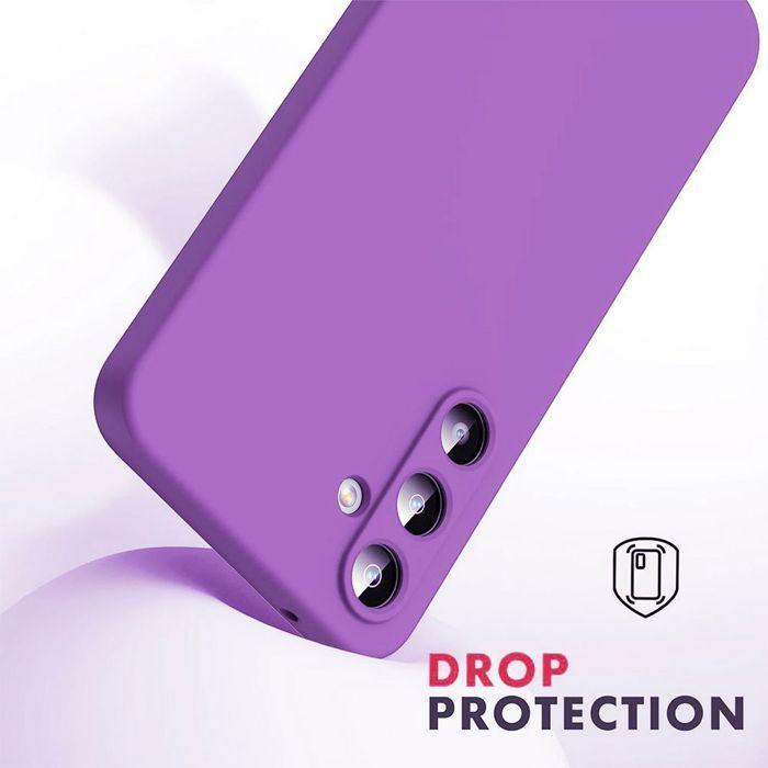 Protective Case - BOOLING - Samsung Galaxy A17 4G/5G - Soft Flexible Slim Purple - 2 Tempered Glass