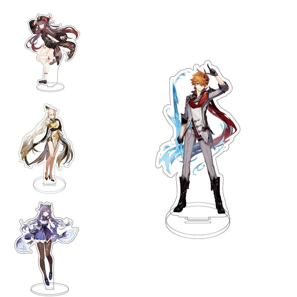 Genshin Impact Barbatos Keqing Barbara Hutao Acrylic Figure Stand Ideal For Decor