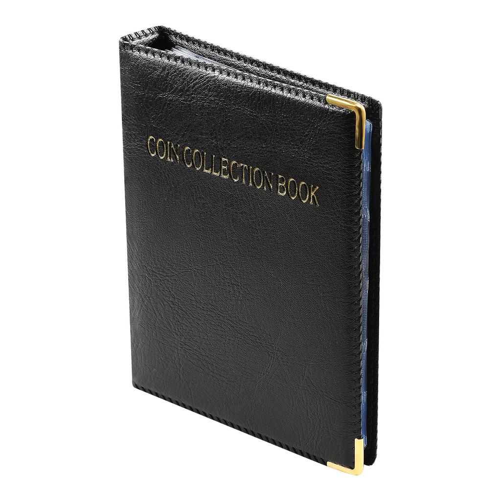 PAKESI Coin Album, Coin File, Large Capacity, Holds 480 Coins, Pocket Size 3*3CM, for Coin Collecting, Antique Coins, Currency, Coin Collection File,