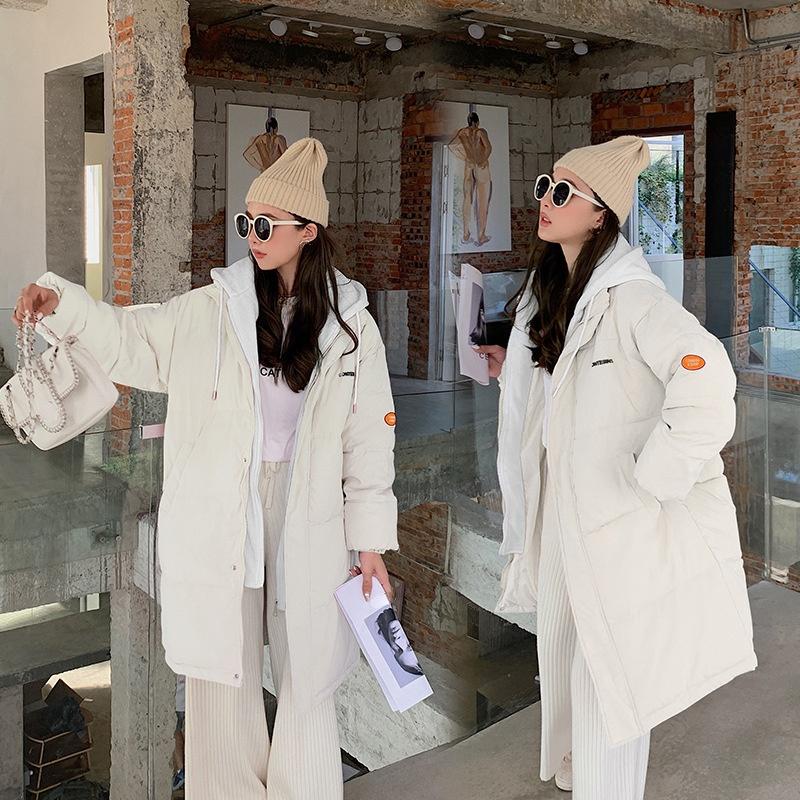 

Женское длинное зимнее короткое пальто из двух предметов с капюшоном и большим карманом, куртка-пуховик с хлопковой подкладкой, теплая верхняя одежда, пальто 7 цветов L бежевый