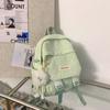Adorable Candy Color Backpack with Korean Pendant - Milky Macaron Shades for Students