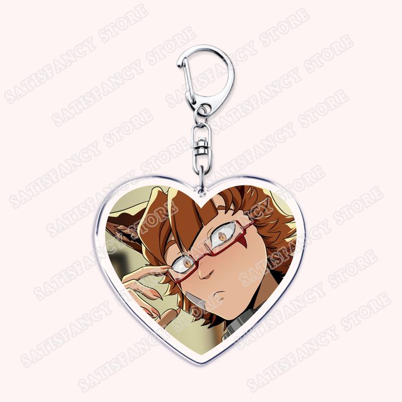 YKMET Game Love Boyfriend To Death Heart Shape Keychain for Accessories Pet Strade Ren Keyring Jewelry Friends Fans Gamers Gifts