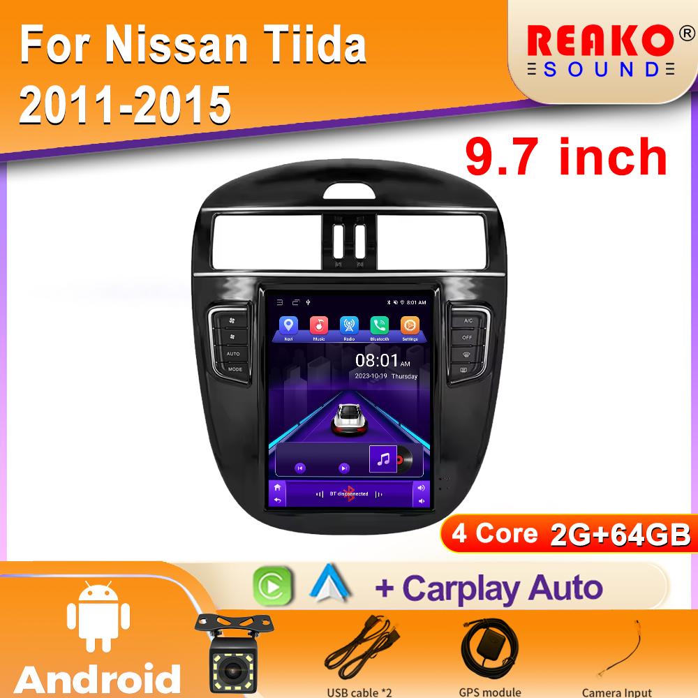 9.7 Inch For Nissan Tiida 2011-2015 4G Car Radio Android Auto GPS Navigation Multimedia Player Video Output 5G WIFI 2din DVD