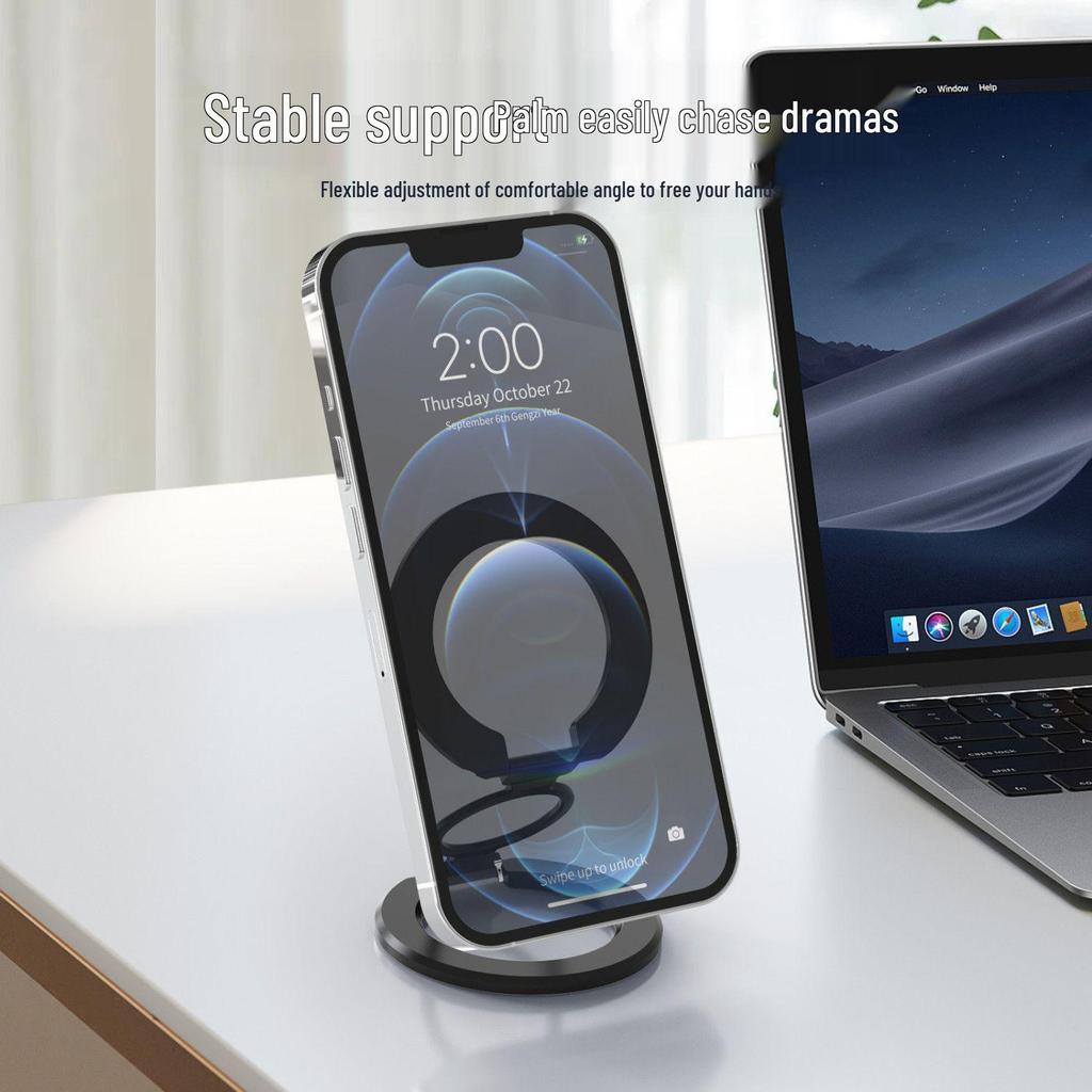 Ultra-Thin Double-Sided MagSafe Magnetic Phone Stand & Finger Ring for Apple 12-15