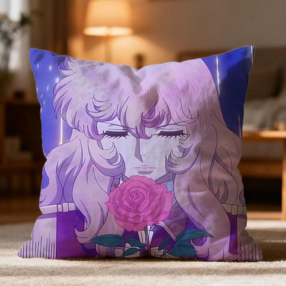 Fashion TThe Rose of Versailleses Cushion Cover Soft Washable Pillow Case Multi-Scene for Couch Bed Travel Office Use