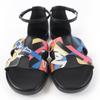 Pristine HERMES Sandals Santorini Ankle Strap Leather Black Leather Women 35 Used