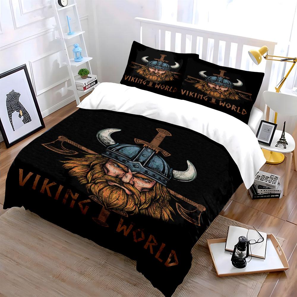 Viking helmet, sword, axe. Bedding sets Duvet cover sets Duvet covers Pillowcases(1*Duvet Cover 2*Pillowcases without duvet insert)