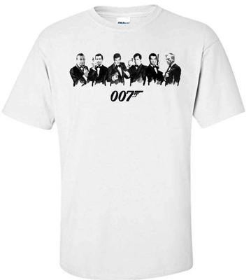 007 JAMES BOND GEHEIMAGENT SPION FILM WEISS T-Shirt