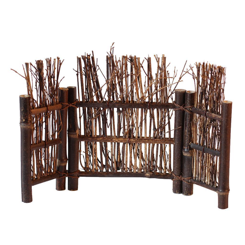 Mini Fence Home Chinese Kongfu Tea Ceremony Natural Bamboo Rustic Decor S #3