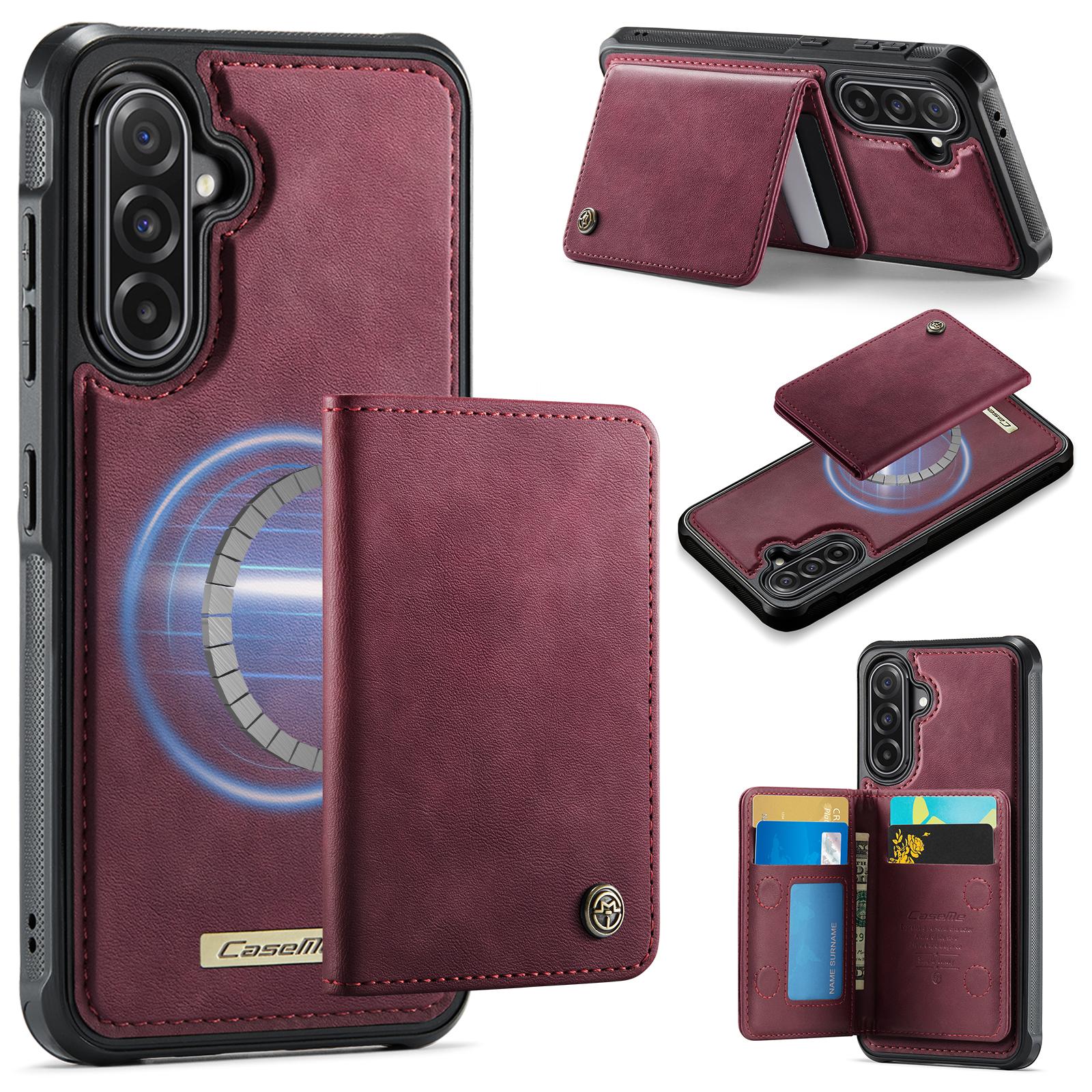

For Samsung Galaxy A56 5G Magnetic Case CASEME ME80 Series Leather PC TPU Phone Cover with Detachable Wallet