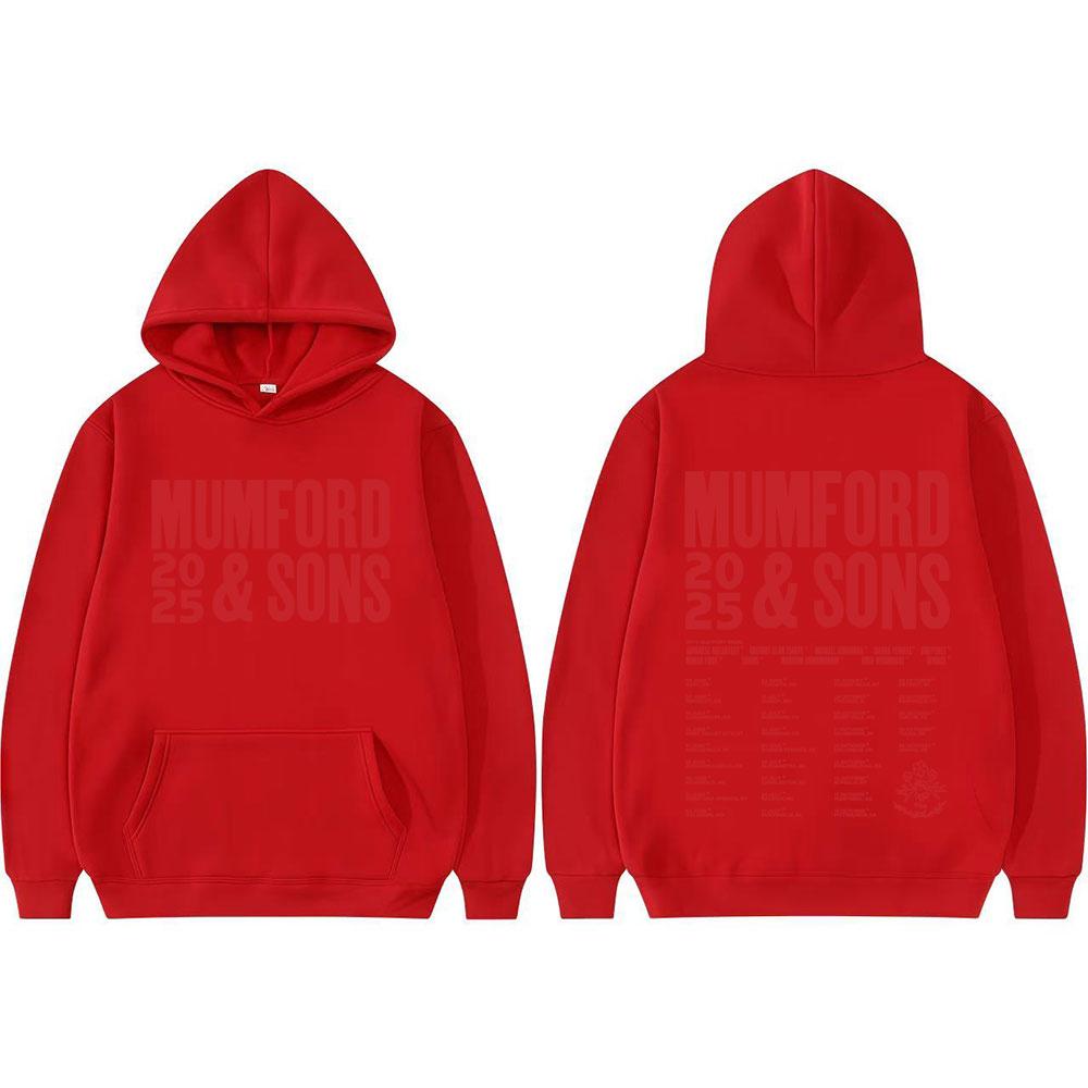Mumford and Sons 2025 Tour Merch Hoodie Streetwear Herren Damen Harajuku Langarm Hoodies Lässiger Retro-Stil Komfort Sweatshirts
