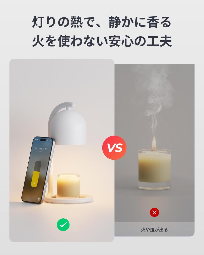 SwitchBot Candle Warmer with Timer and Controller - Alexa Compatible - Smart Candle Light with Stepless Dimming, Includes 2 Halogen Bulbs, Wi-Fi & Blu