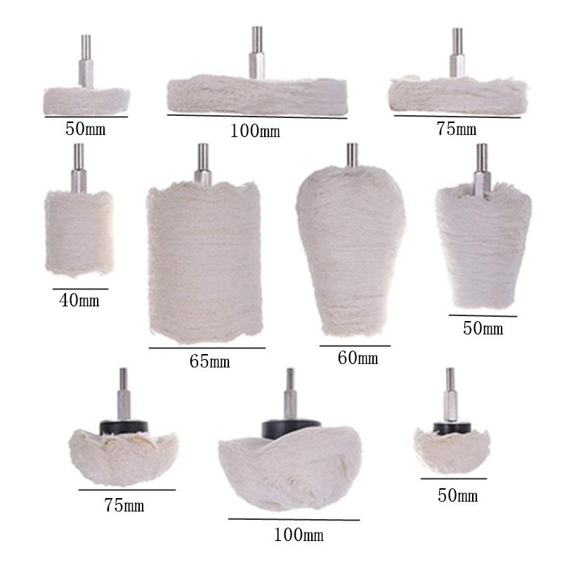 6-Piece Polishing Flap Wheel and Wax Set for Metal Grinding