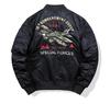 MA1 Air Force Bomber Jacket: Airplane & Tiger Embroidery, Plus Size, Workwear Outerwear