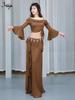 Huayu Belly Dance Costume: Mesh Sequins Dress Set for Women