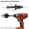 1 Set mit Bohrfutterspannschlüssel-Aufnahme Schlagbohrschrauber-Bits 1,5-13mm Bohrfutter-Umrüstadapter Langlebiges Bohrfutter