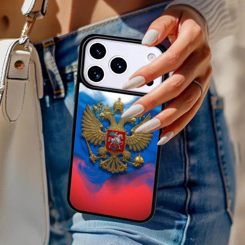 Russia Flag Phone Case For iPhone 17 Air 14 15 13 12 Max Cover For Apple 16e 11 Pro Max Plus Coque