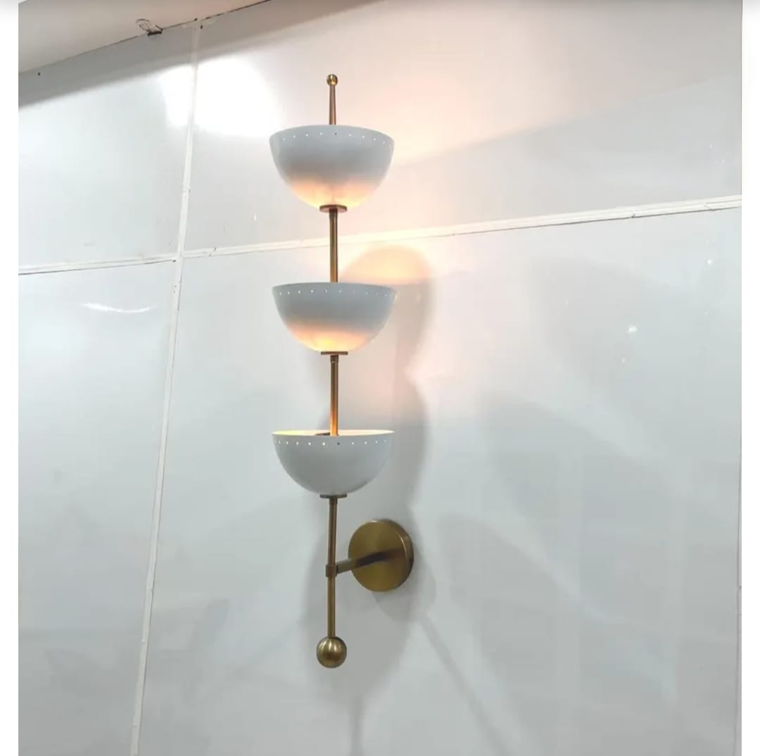 

Mid Century Wall Light Fixture , Bathroom, Vanity , Bed Room Lights Multi Shade Sconce ,Modern Wall Shade Lamp білий
