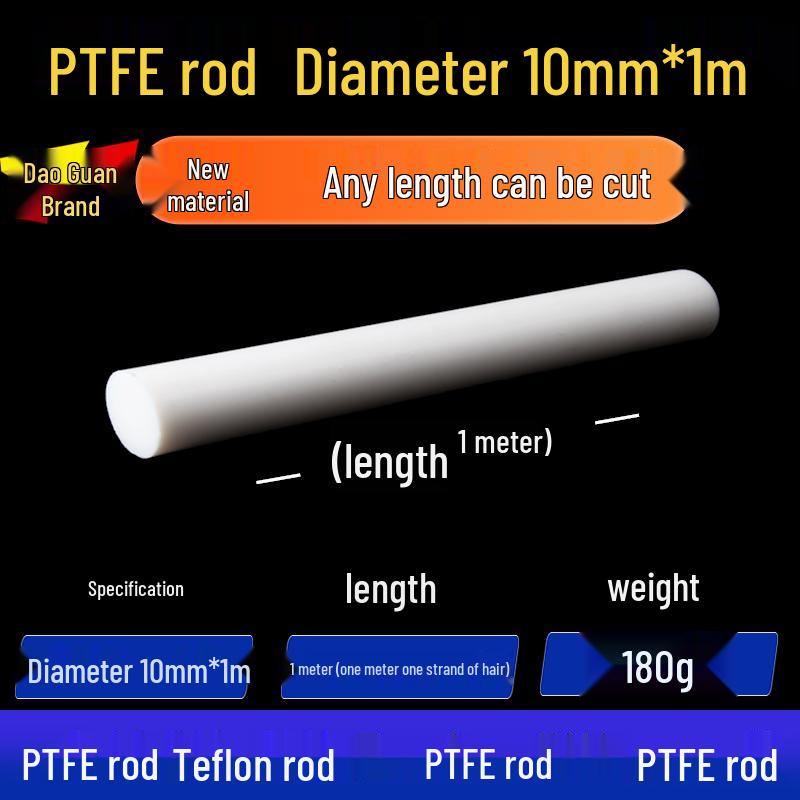 White High-Temperature Resistant PTFE Plastic Rod